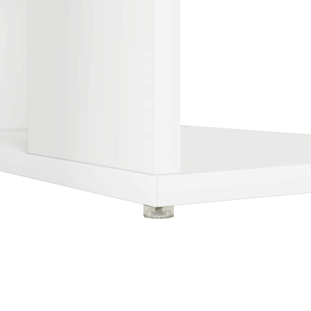 Bureau met plank met opslag Wit 130 x 50.5 x 75 cm Bewerkt hout