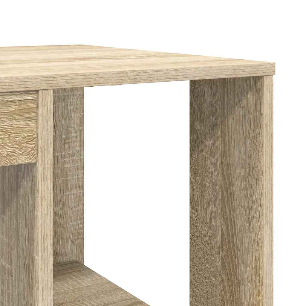 Bureau met plank Sonoma Eiken 130 x 50.5 x 75 cm Bewerkt hout