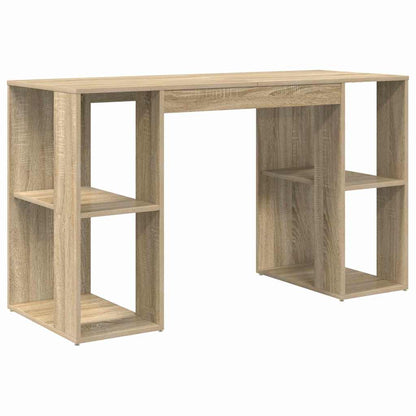 Bureau met plank Sonoma Eiken 130 x 50.5 x 75 cm Bewerkt hout