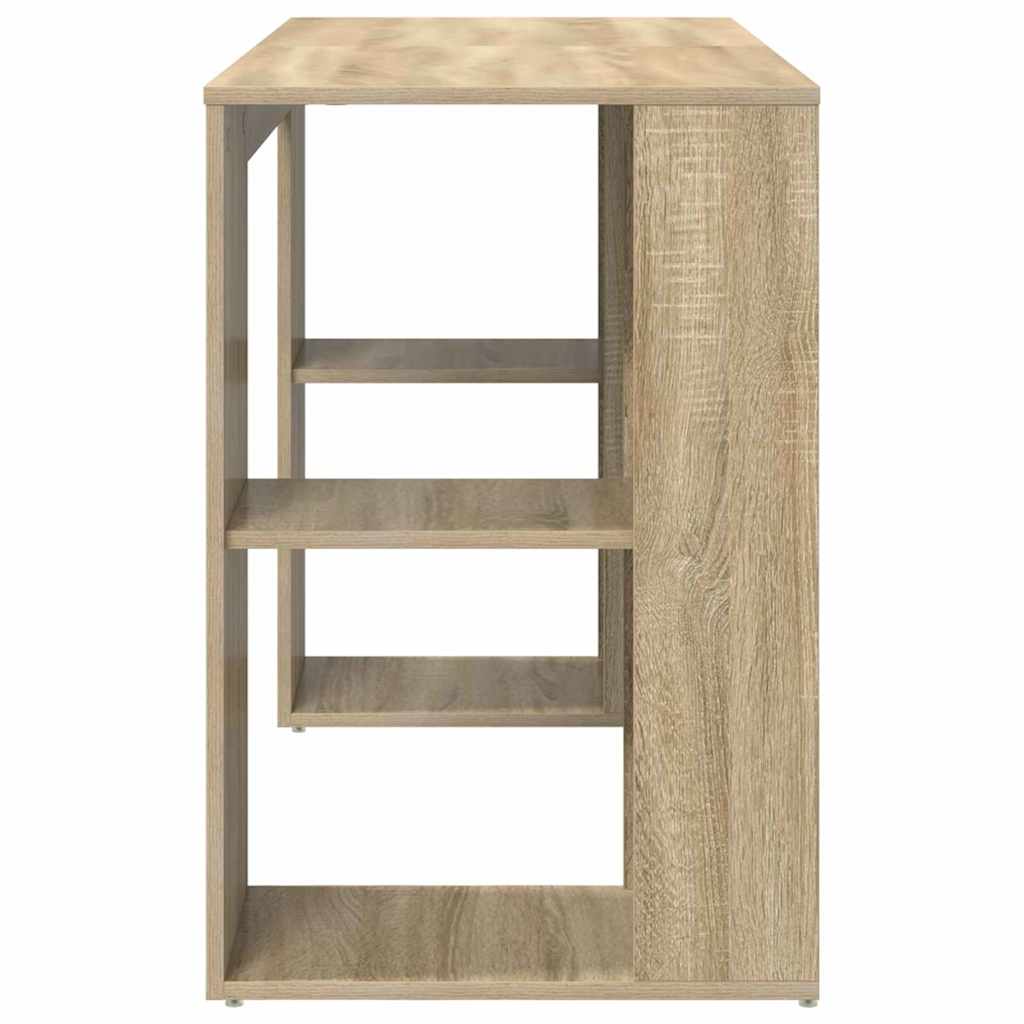 Bureau met plank Sonoma Eiken 130 x 50.5 x 75 cm Bewerkt hout