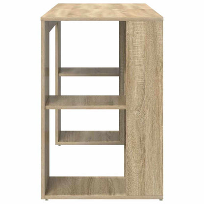 Bureau met plank Sonoma Eiken 130 x 50.5 x 75 cm Bewerkt hout