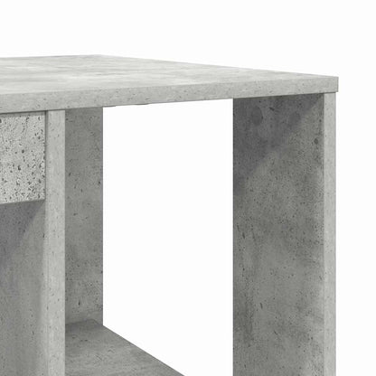 Bureau met plank Beton Grijs 130 x 50.5 x 75 cm Bewerkt hout