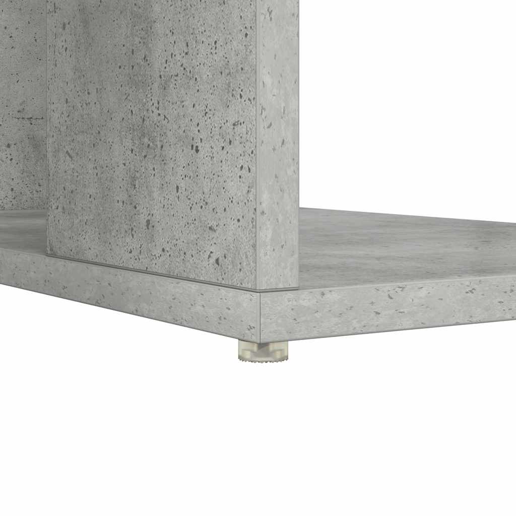 Bureau met plank Beton Grijs 130 x 50.5 x 75 cm Bewerkt hout