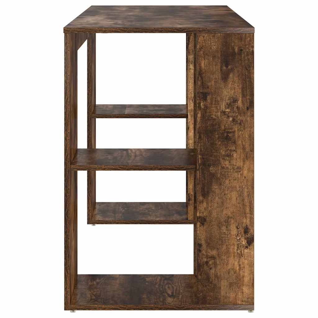 Bureau met plank Gerookt eiken 130 x 50.5 x 75 cm Bewerkt hout