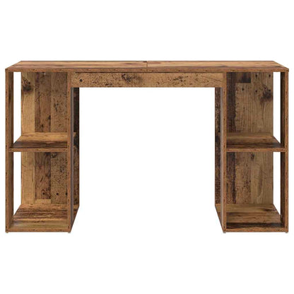Bureau met plank Oud Hout 130 x 50.5 x 75 cm Bewerkt hout