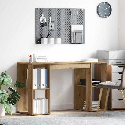 Bureau met plank Artisan Eiken 130 x 50.5 x 75 cm Bewerkt hout