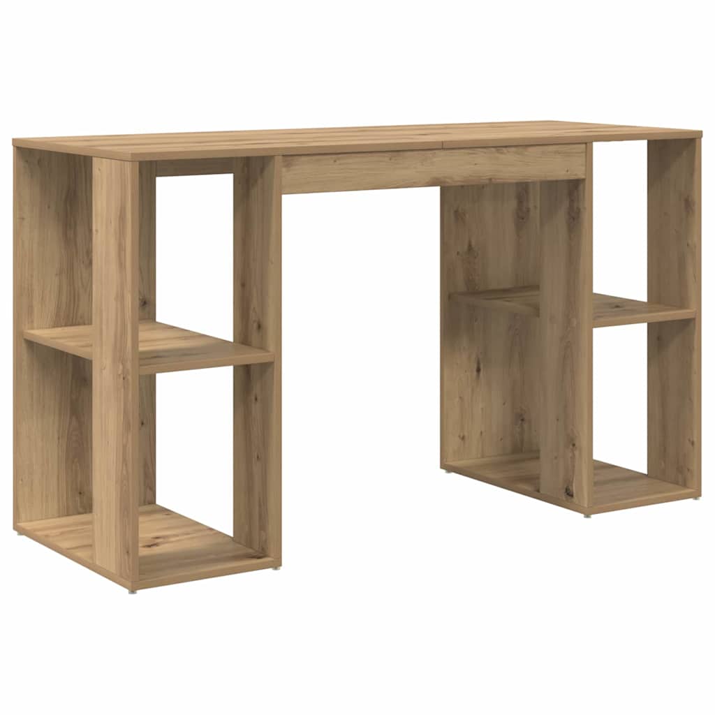 Bureau met plank Artisan Eiken 130 x 50.5 x 75 cm Bewerkt hout