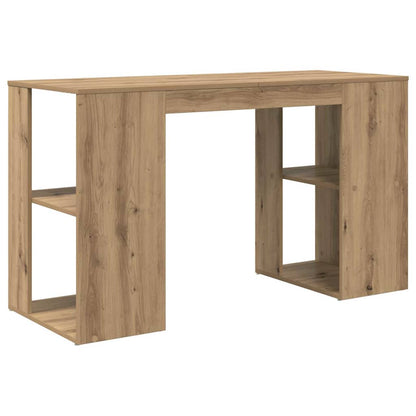 Bureau met plank Artisan Eiken 130 x 50.5 x 75 cm Bewerkt hout