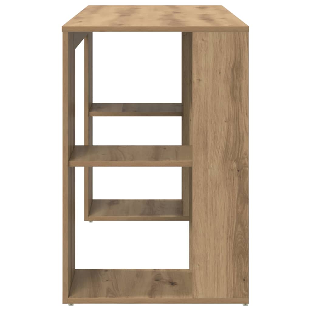 Bureau met plank Artisan Eiken 130 x 50.5 x 75 cm Bewerkt hout