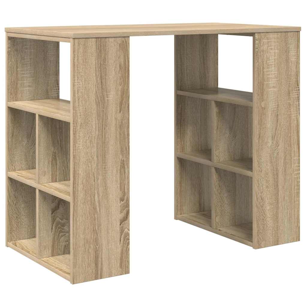 Bureau met plank Sonoma Eiken 90 x 50 x 75 cm Bewerkt hout