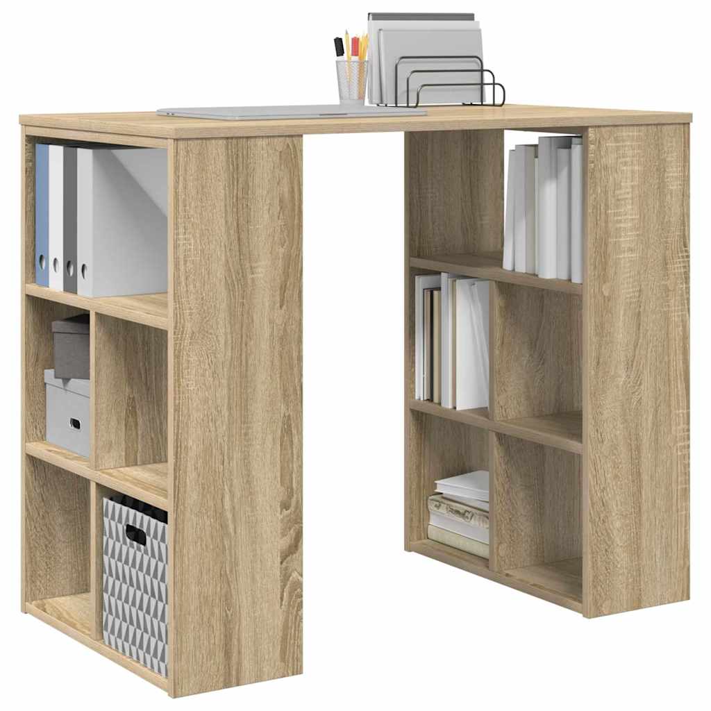 Bureau met plank Sonoma Eiken 90 x 50 x 75 cm Bewerkt hout