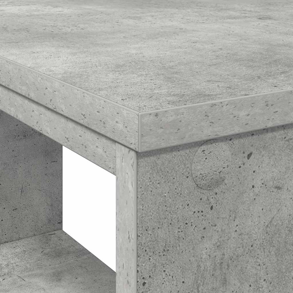 Bureau met plank Beton Grijs 90 x 50 x 75 cm Bewerkt hout