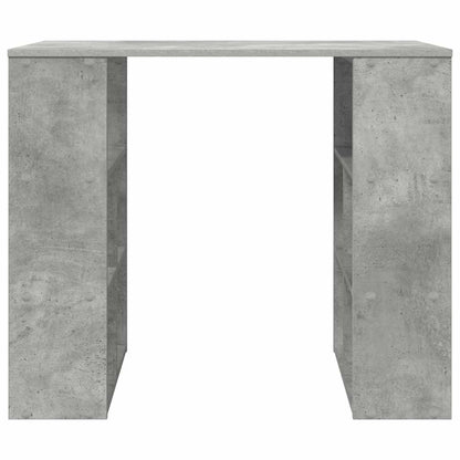 Bureau met plank Beton Grijs 90 x 50 x 75 cm Bewerkt hout
