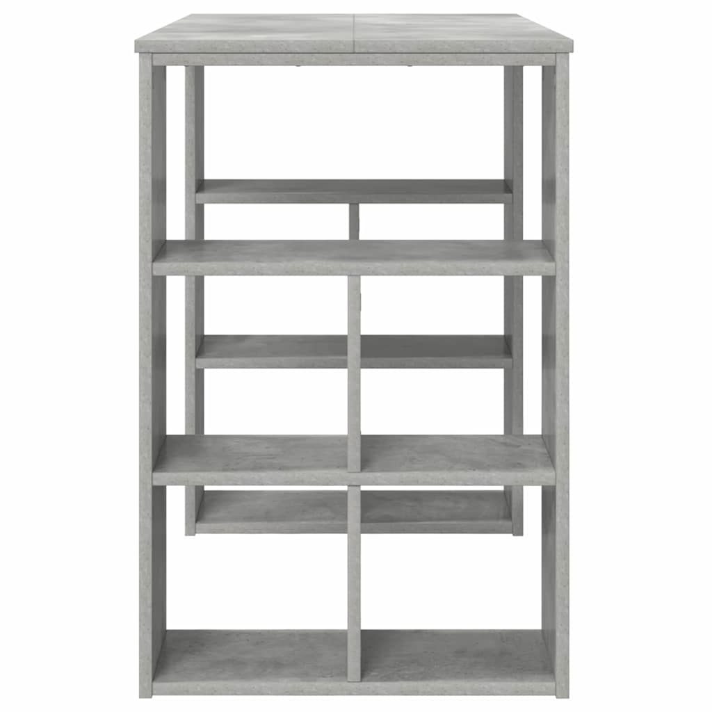 Bureau met plank Beton Grijs 90 x 50 x 75 cm Bewerkt hout