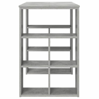 Bureau met plank Beton Grijs 90 x 50 x 75 cm Bewerkt hout