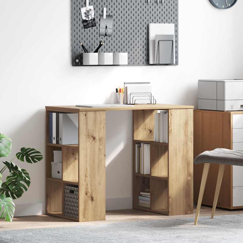 Bureau met plank Artisan Eiken 90 x 50 x 75 cm Bewerkt hout