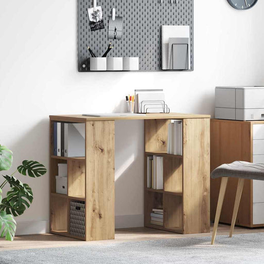 Bureau met plank Artisan Eiken 90 x 50 x 75 cm Bewerkt hout