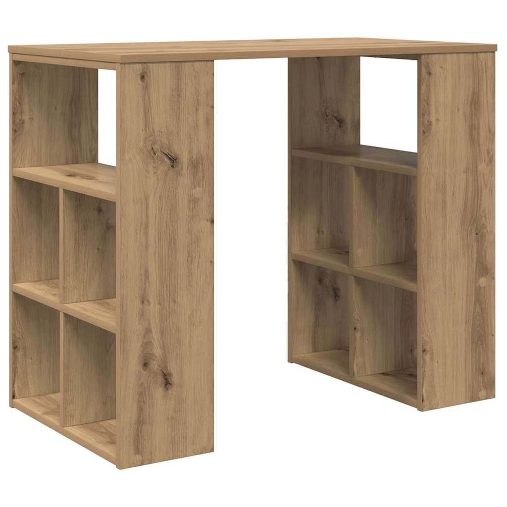 Bureau met plank Artisan Eiken 90 x 50 x 75 cm Bewerkt hout