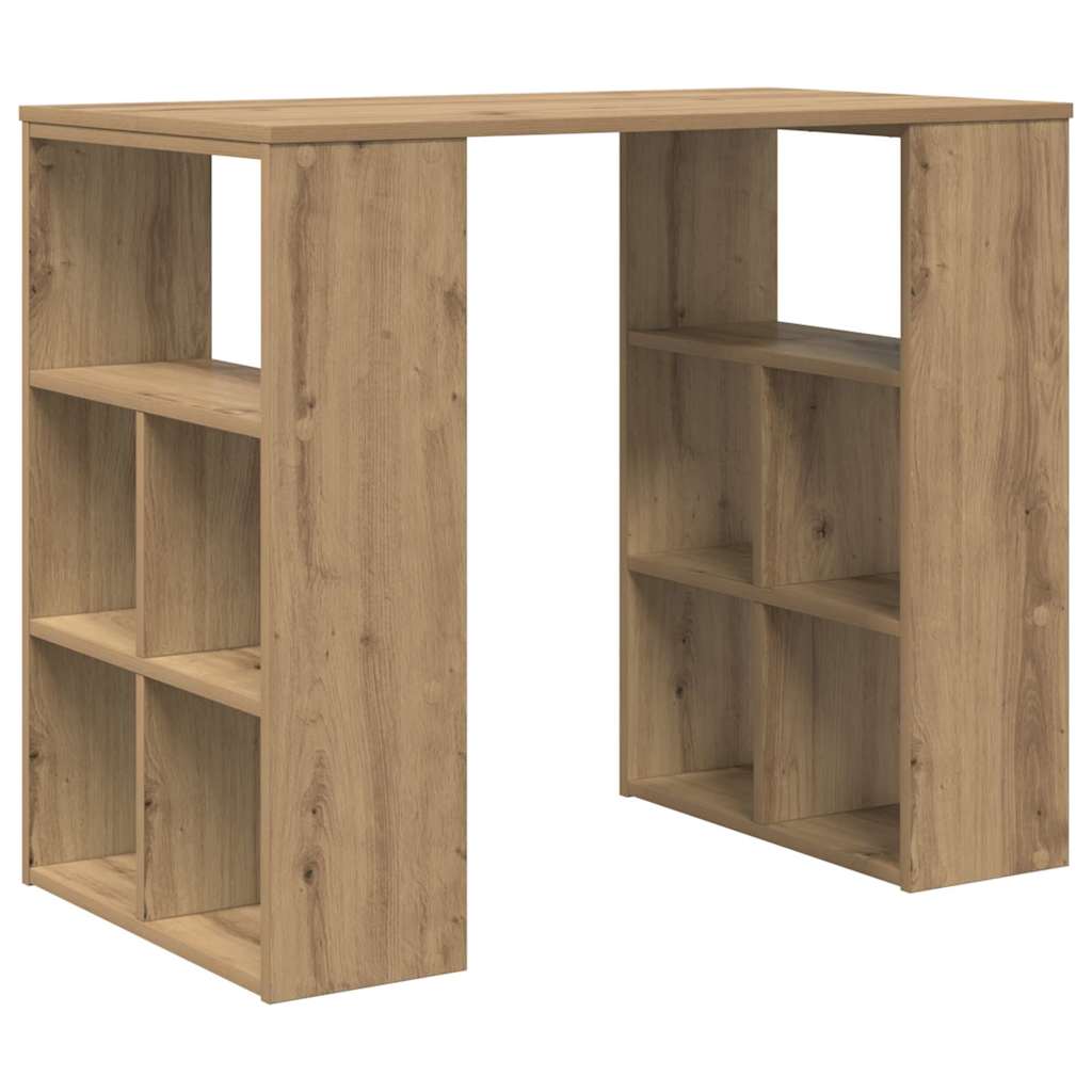 Bureau met plank Artisan Eiken 90 x 50 x 75 cm Bewerkt hout