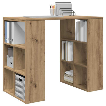 Bureau met plank Artisan Eiken 90 x 50 x 75 cm Bewerkt hout