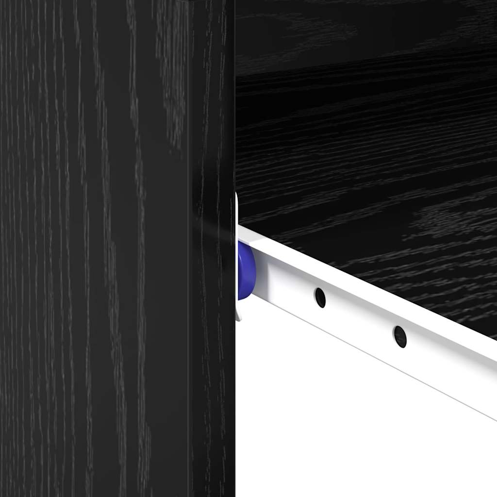 Bureau met lade Zwart Eiken 77.5 x 43 x 79 cm Bewerkt hout