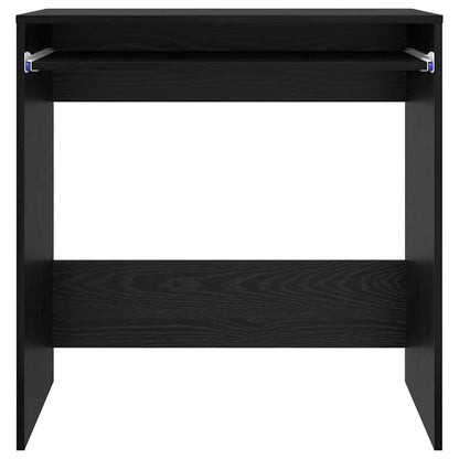 Bureau met lade Zwart Eiken 77.5 x 43 x 79 cm Bewerkt hout