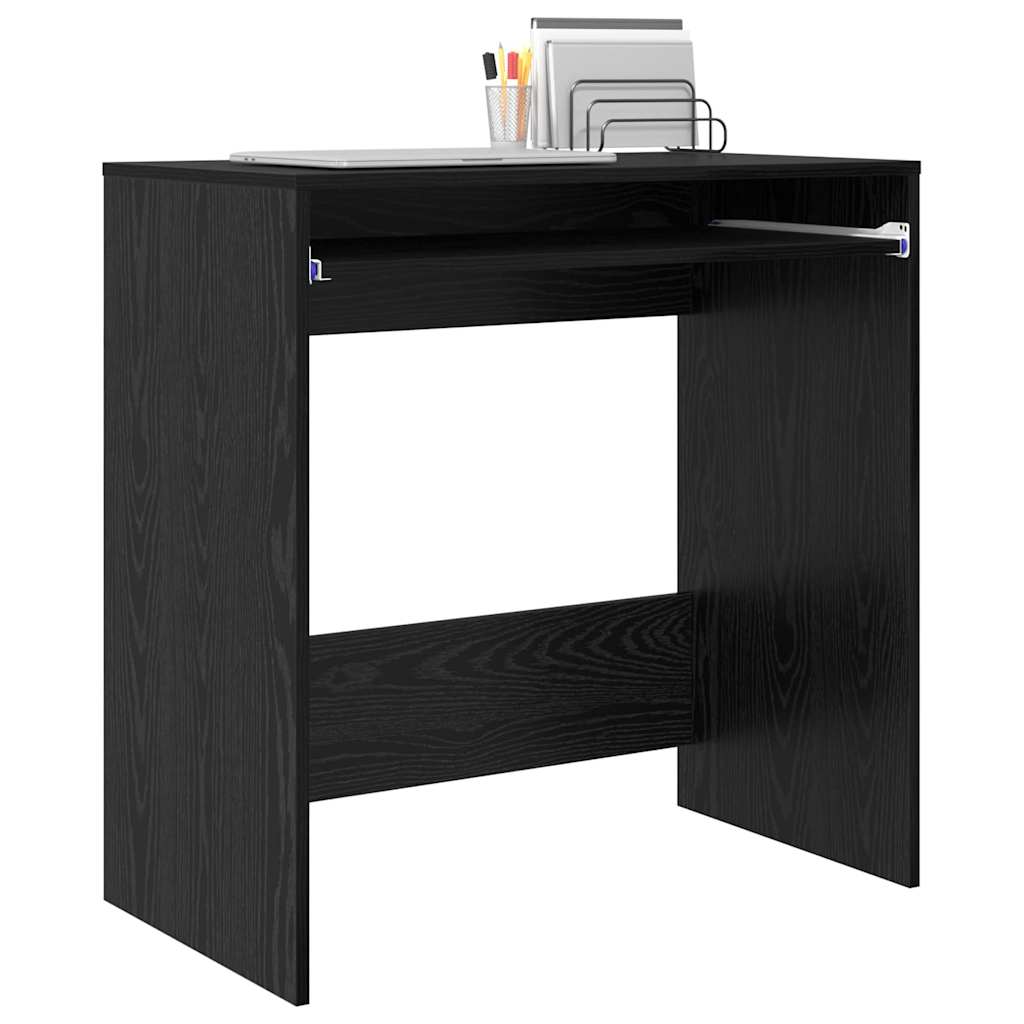 Bureau met lade Zwart Eiken 77.5 x 43 x 79 cm Bewerkt hout