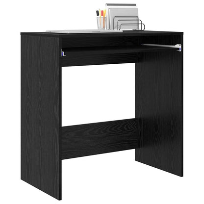 Bureau met lade Zwart Eiken 77.5 x 43 x 79 cm Bewerkt hout