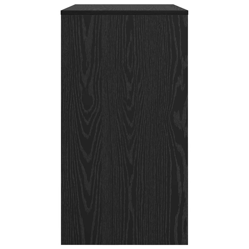 Bureau met lade Zwart Eiken 77.5 x 43 x 79 cm Bewerkt hout