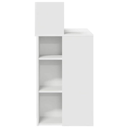 Bureau met plank met opslag Wit 90 x 48 x 101,5 cm Bewerkt hout