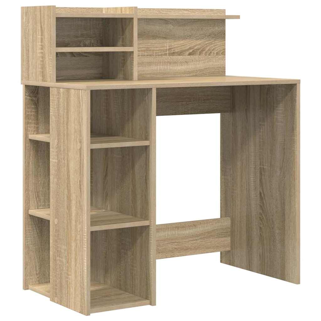 Bureau met plank Sonoma Eiken 90 x 48 x 101,5 cm Bewerkt hout