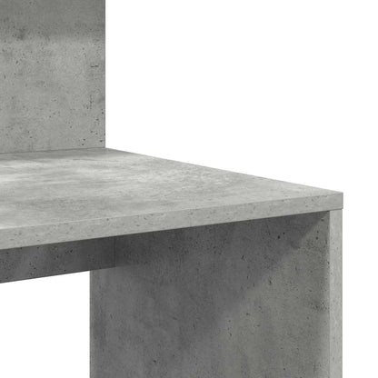 Bureau met plank Beton Grijs 90 x 48 x 101,5 cm Bewerkt hout