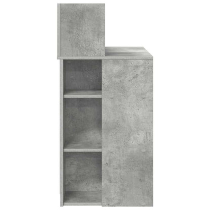 Bureau met plank Beton Grijs 90 x 48 x 101,5 cm Bewerkt hout