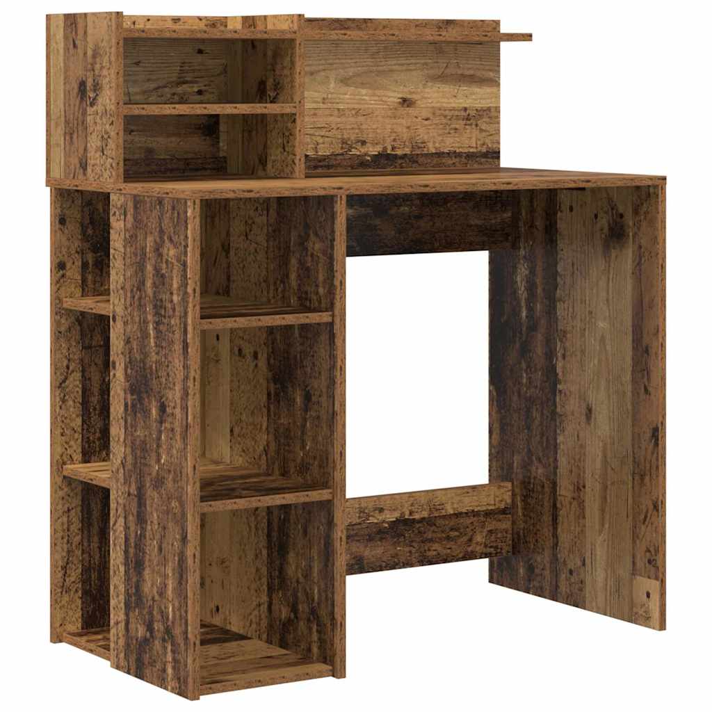 Bureau met plank Oud Hout 90 x 48 x 101,5 cm Bewerkt hout