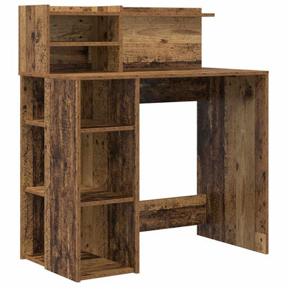 Bureau met plank Oud Hout 90 x 48 x 101,5 cm Bewerkt hout