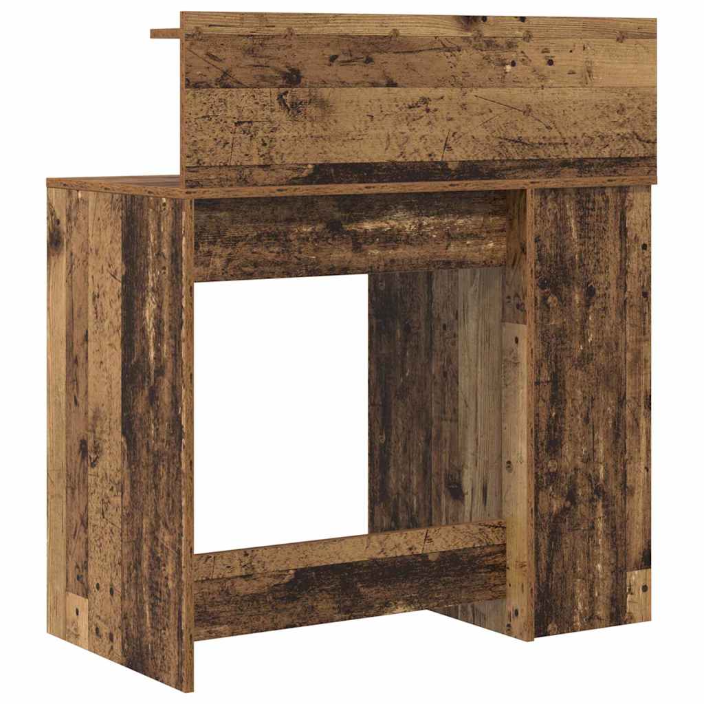 Bureau met plank Oud Hout 90 x 48 x 101,5 cm Bewerkt hout