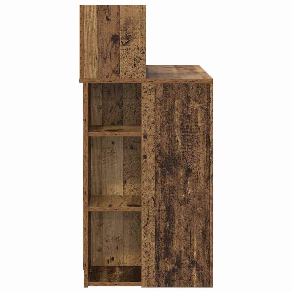 Bureau met plank Oud Hout 90 x 48 x 101,5 cm Bewerkt hout