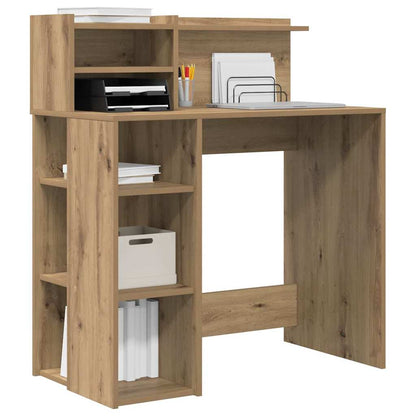 Bureau met plank Artisan Eiken 90 x 48 x 101,5 cm Bewerkt hout
