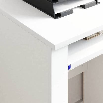 Bureau met Wielen met lade Wit 91 x 50 x 77 cm Bewerkt hout