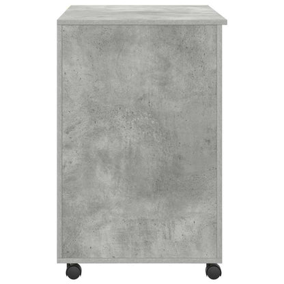 Bureau met Wielen Beton Grijs 91 x 50 x 77 cm Bewerkt hout