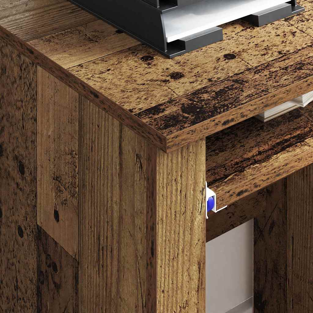 Bureau met Wielen Oud Hout 91 x 50 x 77 cm Bewerkt hout