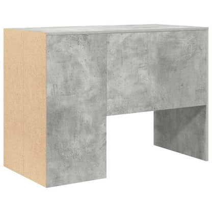 Bureau met plank Beton Grijs 102 x 50 x 75 cm Bewerkt hout