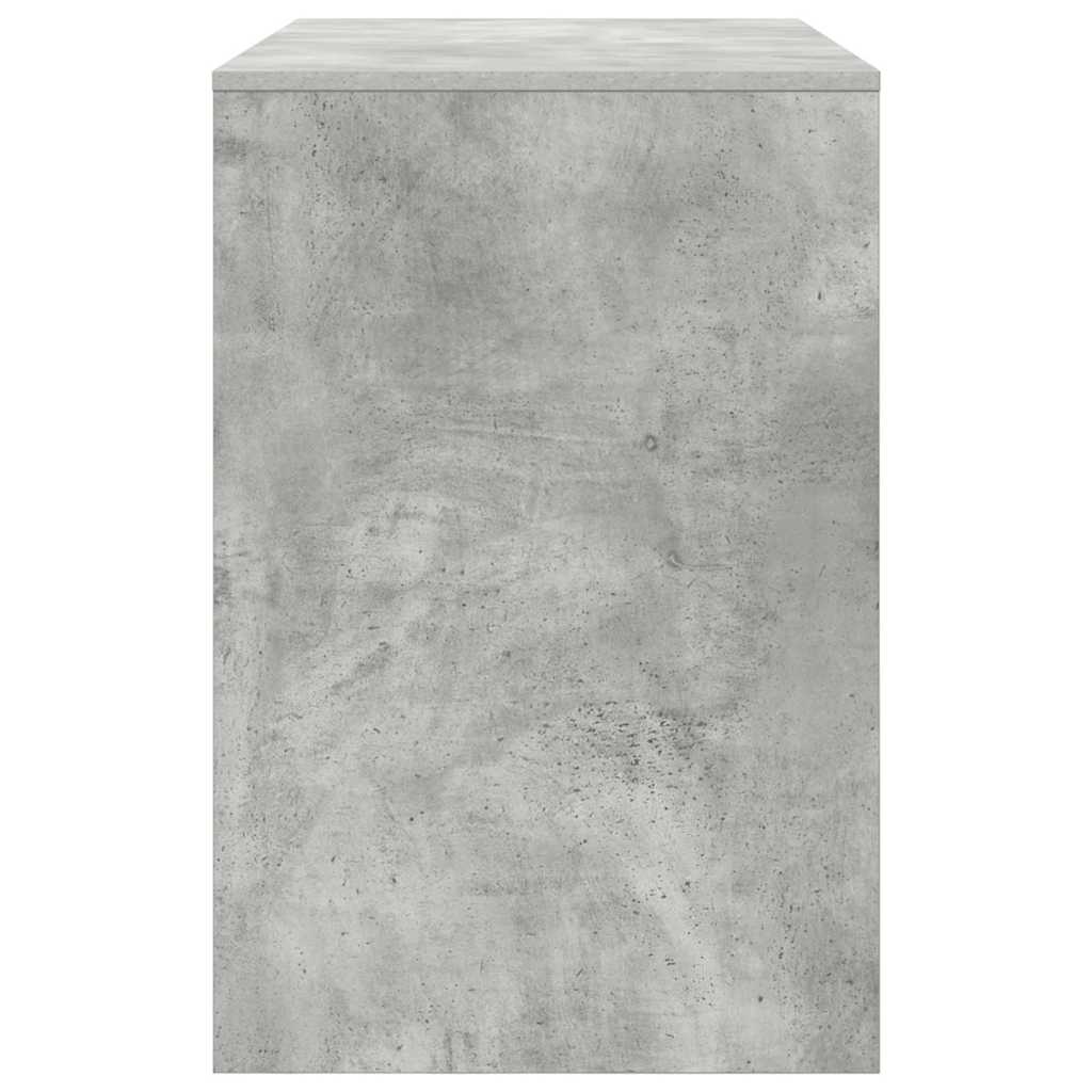 Bureau met plank Beton Grijs 102 x 50 x 75 cm Bewerkt hout