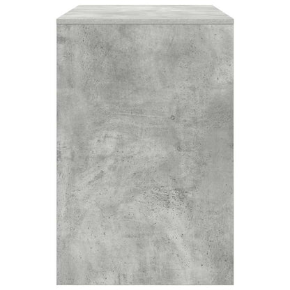 Bureau met plank Beton Grijs 102 x 50 x 75 cm Bewerkt hout