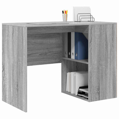 Bureau met plank Grijs Sonoma 102 x 50 x 75 cm Bewerkt hout