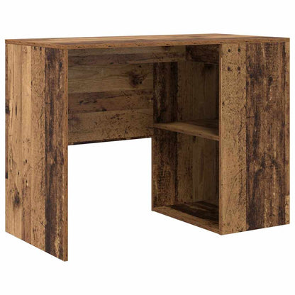 Bureau met plank Oud Hout 102 x 50 x 75 cm Bewerkt hout