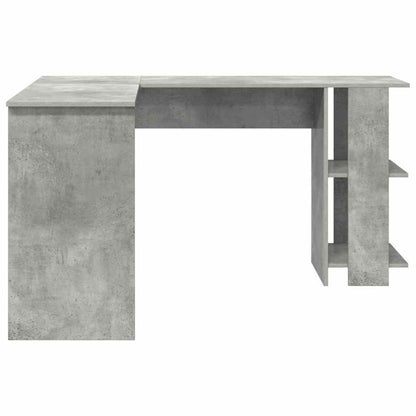 Hoekbureau Beton Grijs 140 x 113,5 x 75 cm Bewerkt hout