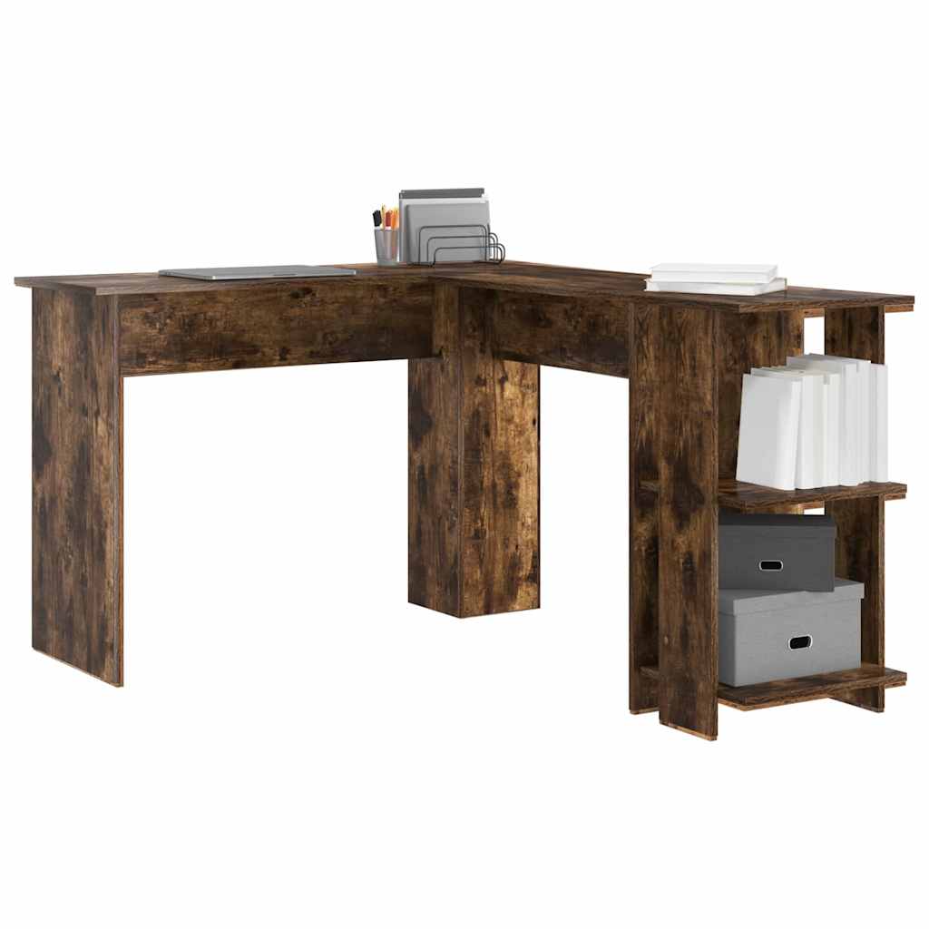 Hoekbureau Gerookt eiken 140 x 113,5 x 75 cm Bewerkt hout