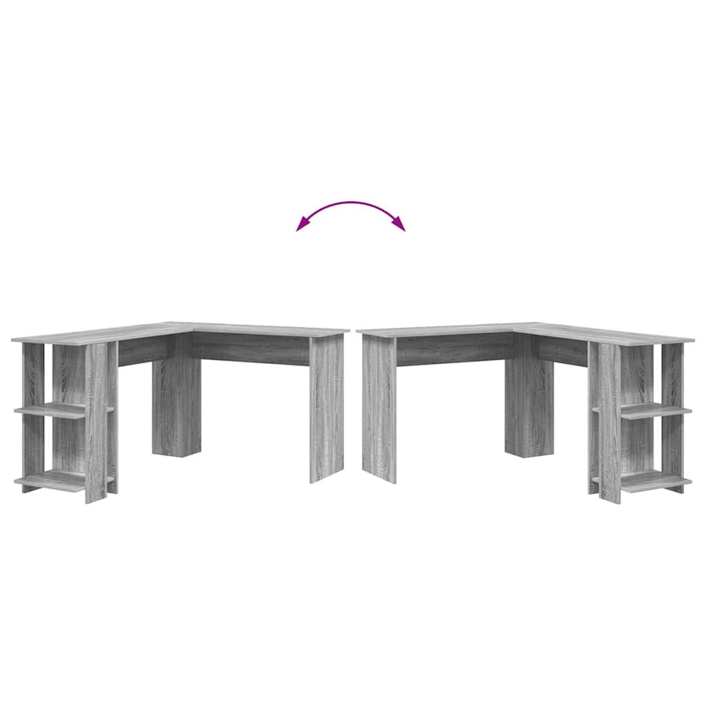 Hoekbureau Grijs Sonoma 140 x 113,5 x 75 cm Bewerkt hout