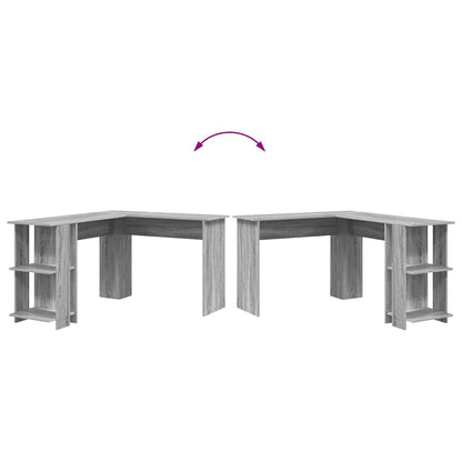 Hoekbureau Grijs Sonoma 140 x 113,5 x 75 cm Bewerkt hout